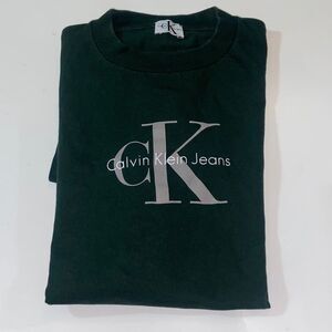 VTG,Calvin Klein Men’s  Forest Green Logo Tee Size Approximate M Not Tag